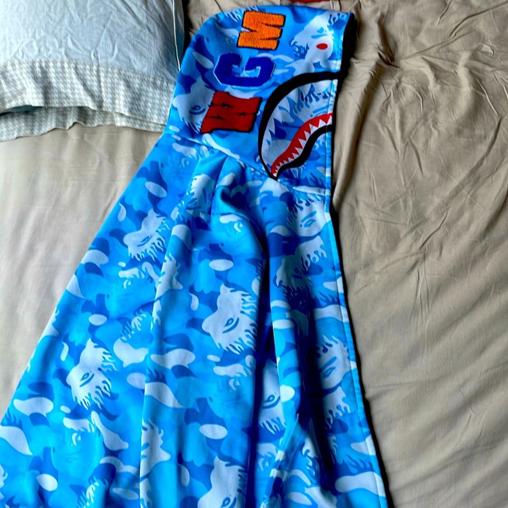 Bape- Fire Camo Shark Full Zip Up Hoodie